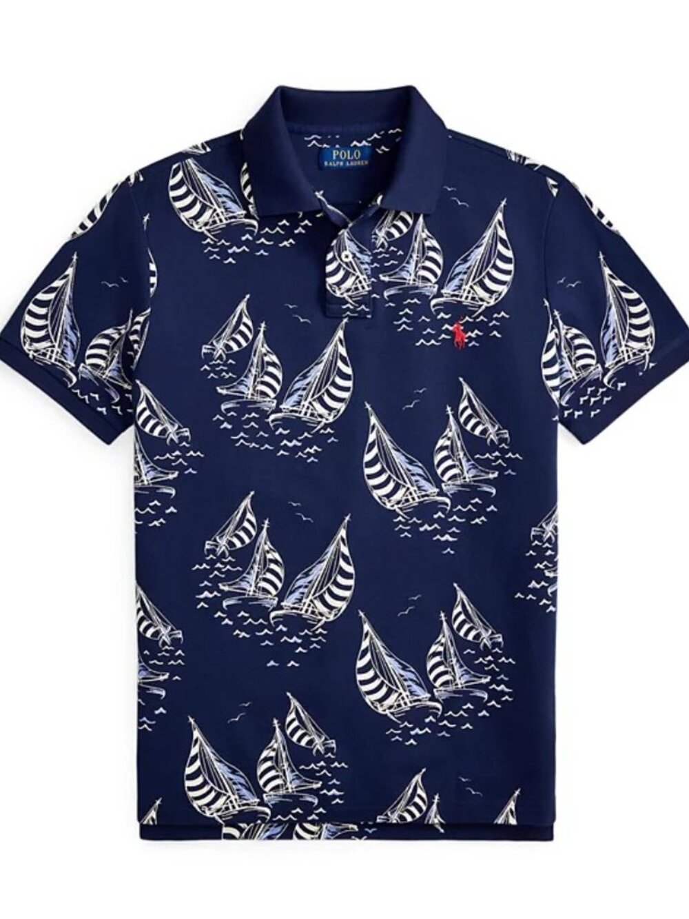 NWT Men's Polo Ralph Lauren Classic-Fit Sailboat Mesh Polo Shirt size XL - Picture 5 of 5